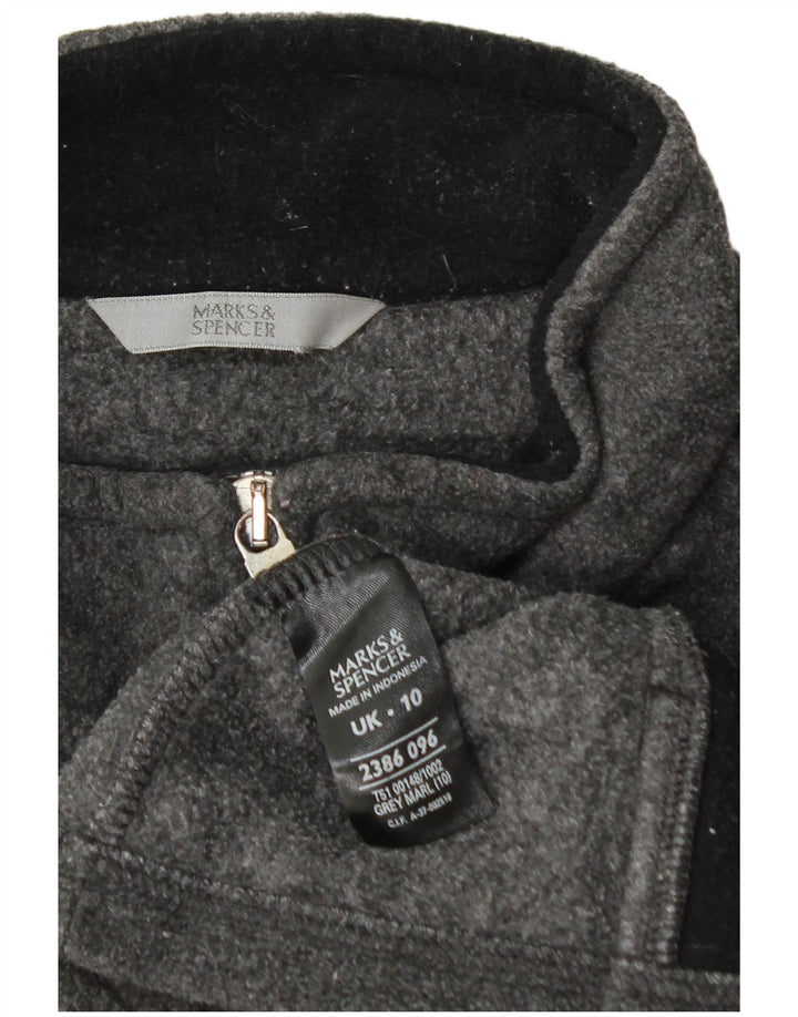 Marks & Spencer Dame Fleece Gilet UK 10 Small Grå Polyester
