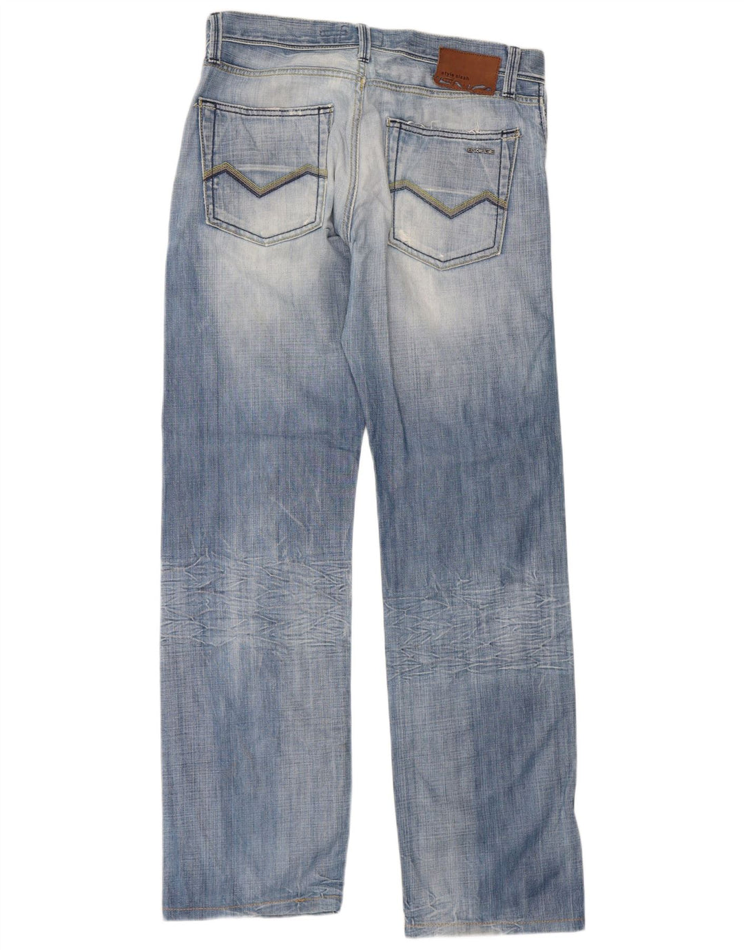 Energie Herre Distressed Straight Jeans W34 L36 Blå Bomuld