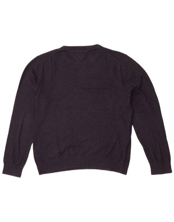 Tommy Hilfiger Herre Crew Neck Jumper Sweater Large Navy Blue Bomuld