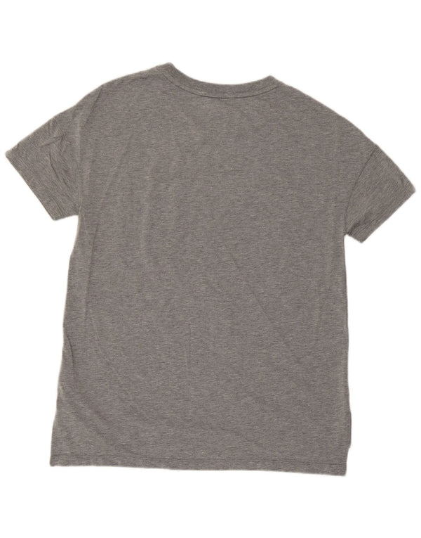 Nike Dame T-Shirt Top UK 14 Medium Grey Flecked Modal