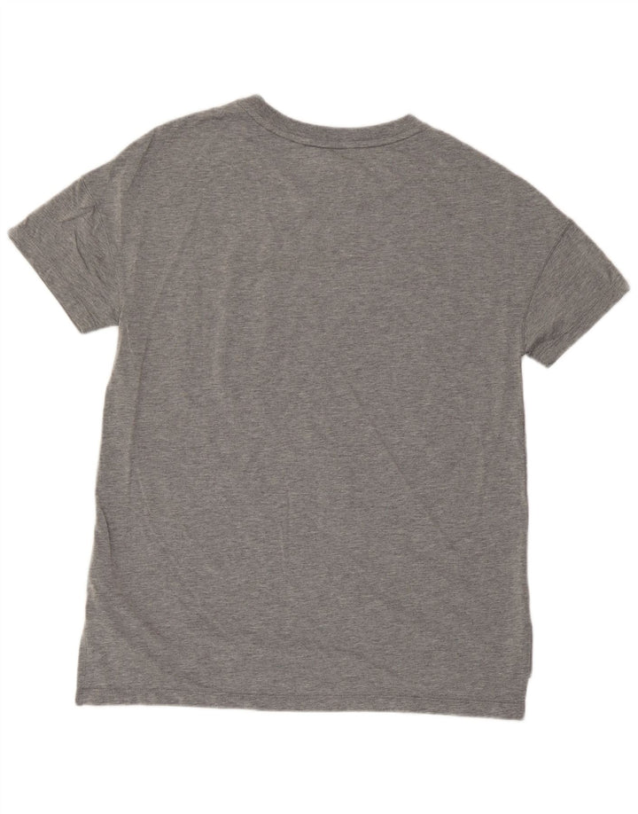 Nike Dame T-Shirt Top UK 14 Medium Grey Flecked Modal