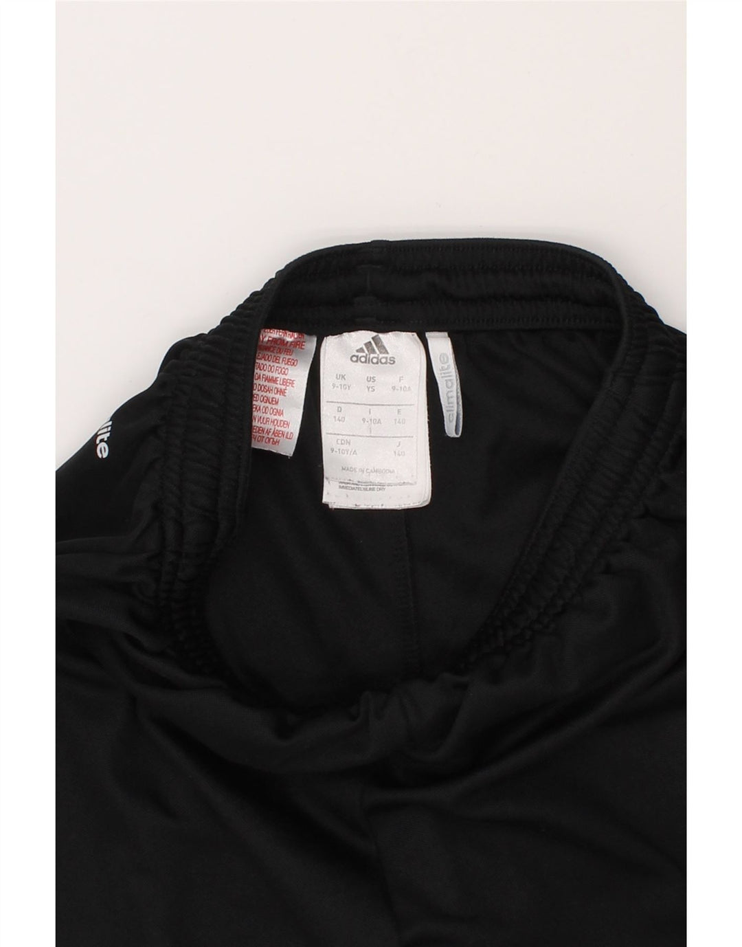 ADIDAS Boys Climalite Sport Shorts 9-10 Years Black Polyester Vintage Adidas and Second-Hand Adidas from Messina Hembry 