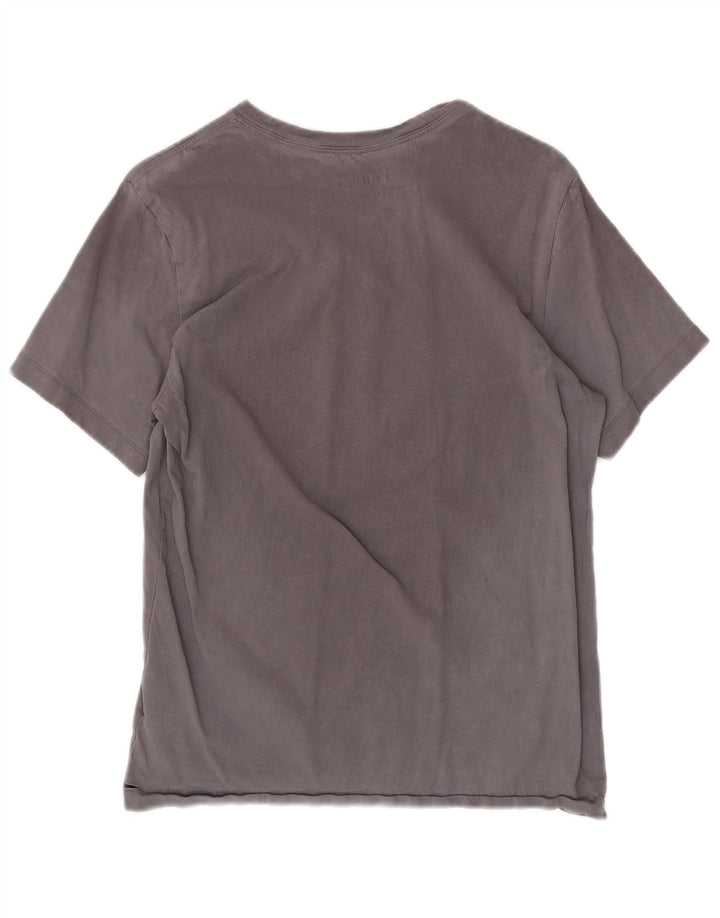 JORDAN Womens Graphic T-Shirt Top UK 12 Medium Grey Cotton