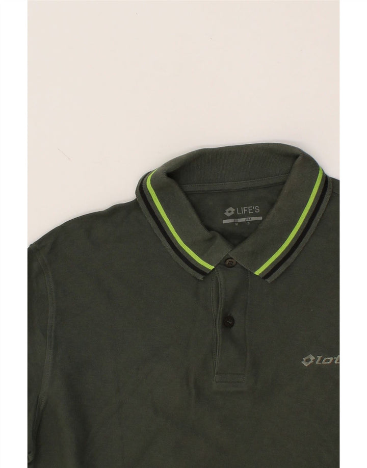 LOTTO Mens Polo Shirt Medium Green Cotton Vintage Lotto and Second-Hand Lotto from Messina Hembry 