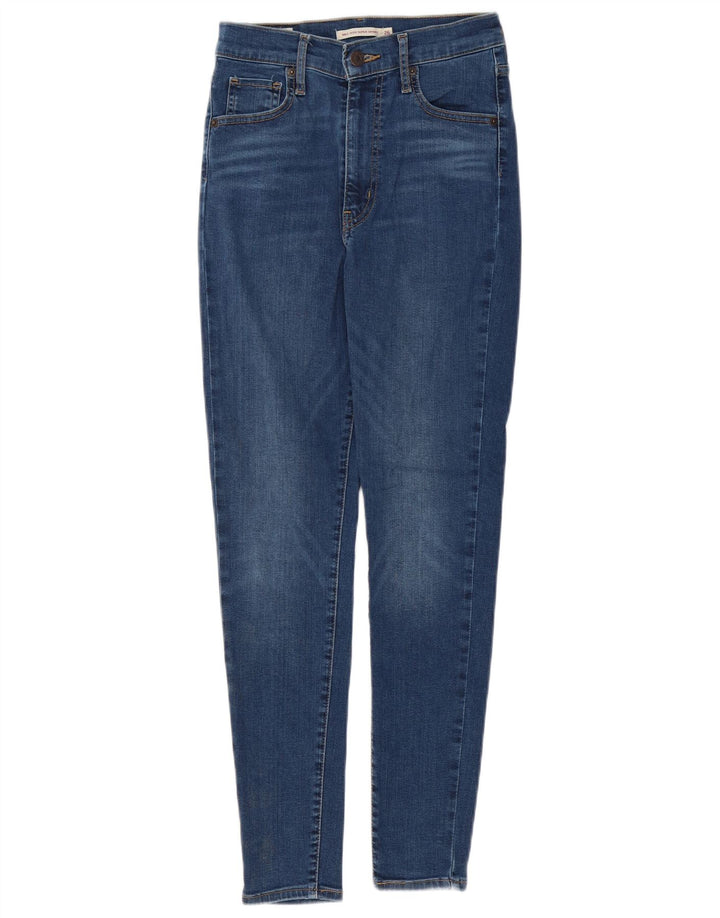LEVI'S Kvinder Mile High Super Skinny Jeans W26 L28 Blå Bomuld