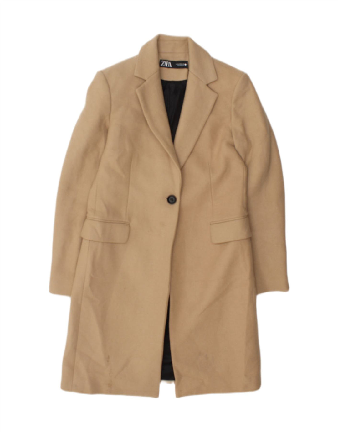 Zara Dame Overfrakke UK 6 XS Beige