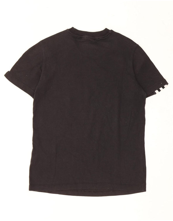 ADIDAS Grafisk T-shirt top til kvinder UK 8 Lille sort bomuld