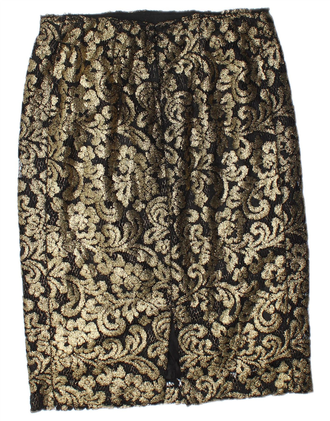 Vintage blyantnederdel til kvinder W30 Medium Gold Paisley