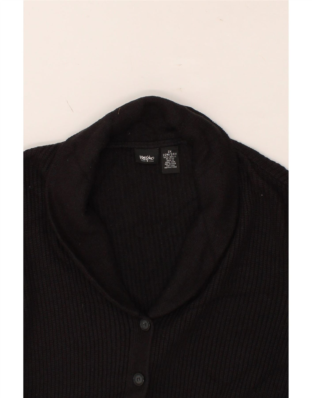 MOSSIMO Womens Longline Cardigan Sweater UK 20 2XL Black Acrylic Vintage Mossimo and Second-Hand Mossimo from Messina Hembry 