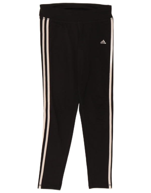 Adidas Womens Leggings UK 8/10 Small Black Polyester