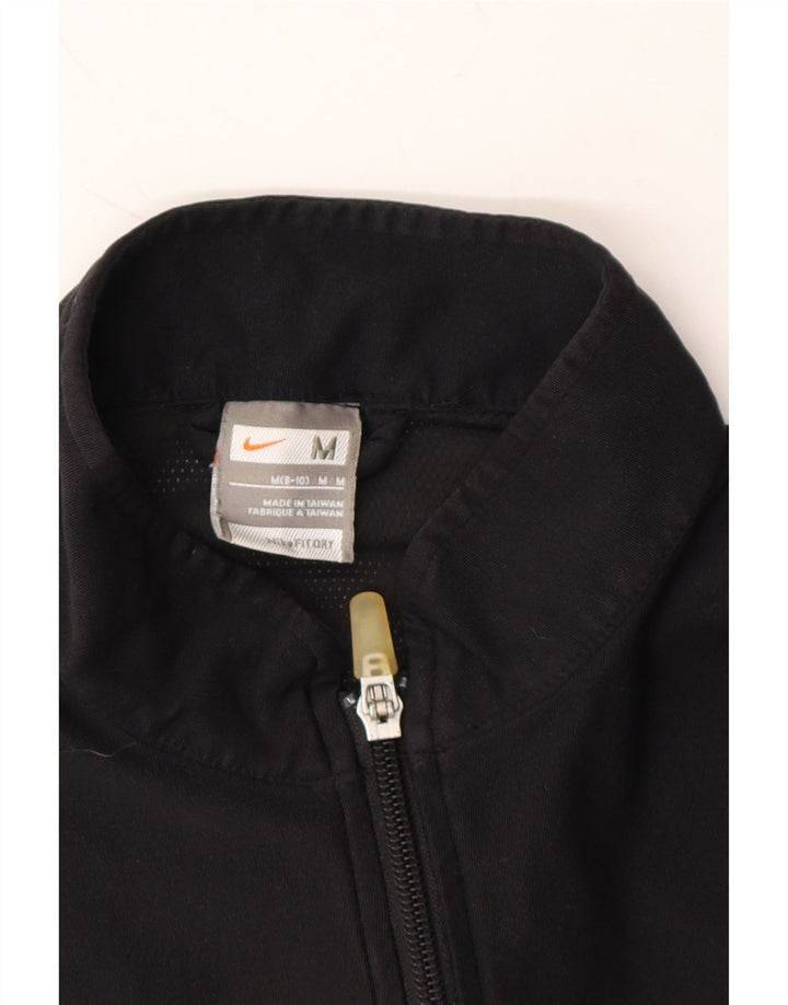 NIKE Womens Tracksuit Top Jacket US 8/10 Medium Black Polyester Vintage Nike and Second-Hand Nike from Messina Hembry 