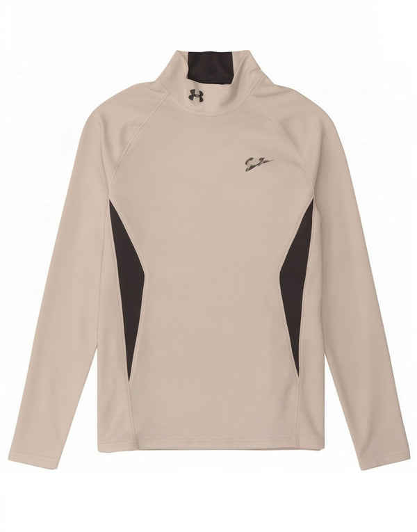 Under Armour Herre Cold Gear Top Langærmet Lille hvid Colourblock