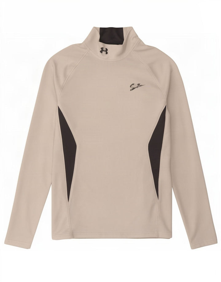 Under Armour Herre Cold Gear Top Langærmet Lille hvid Colourblock