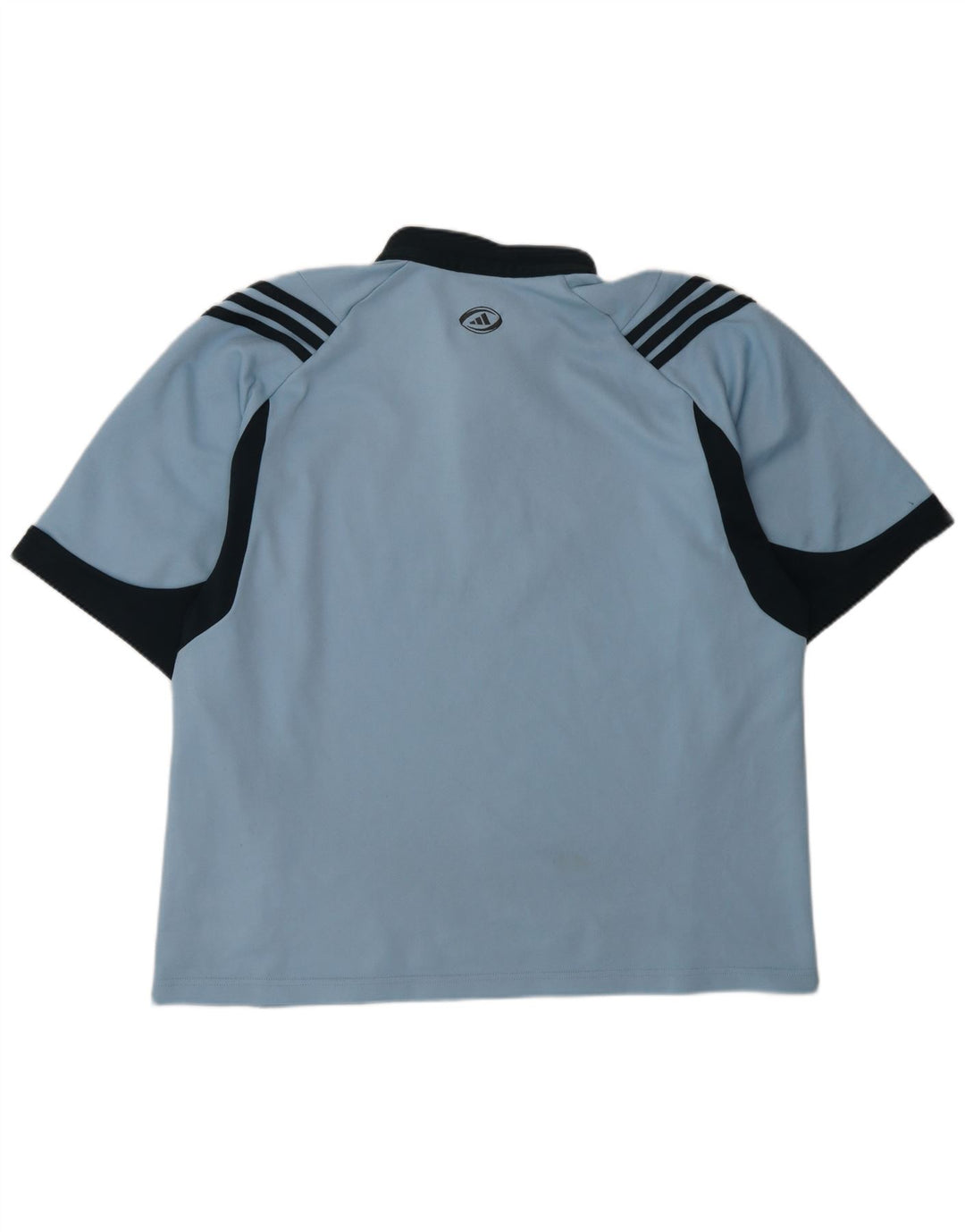 Adidas Polo Shirt til mænd, stor blå farveblok polyester