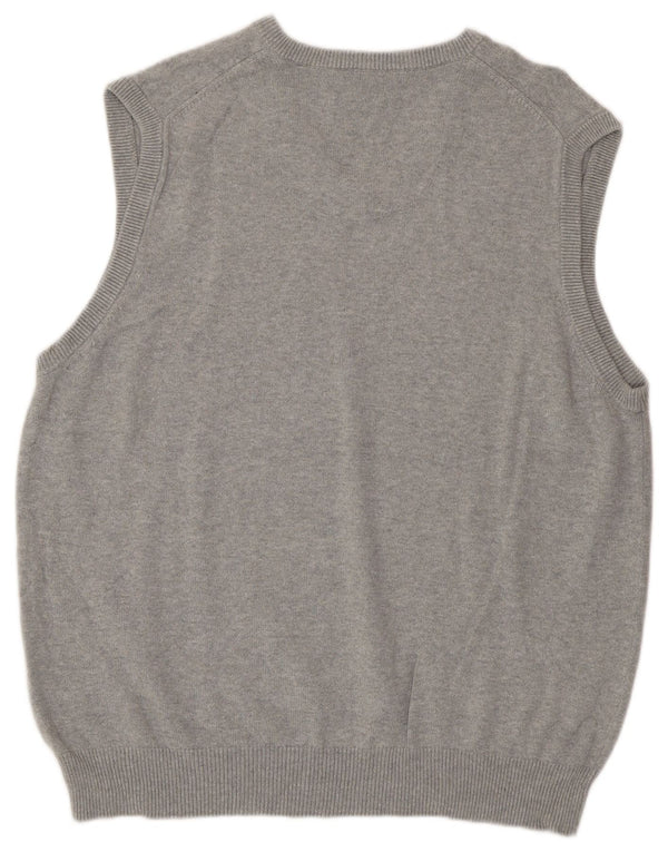 Marks & Spencer Herre Blue Harbor V-hals Vest Tank Top Stor Grå