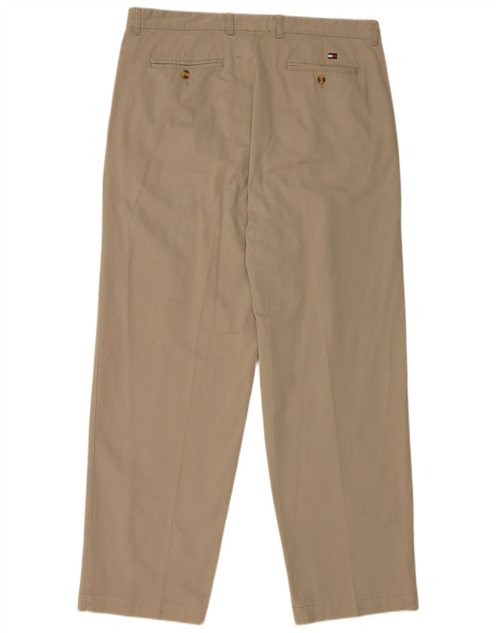 TOMMY HILFIGER Herre Pegged Chino Bukser W38 L32 Beige Bomuld