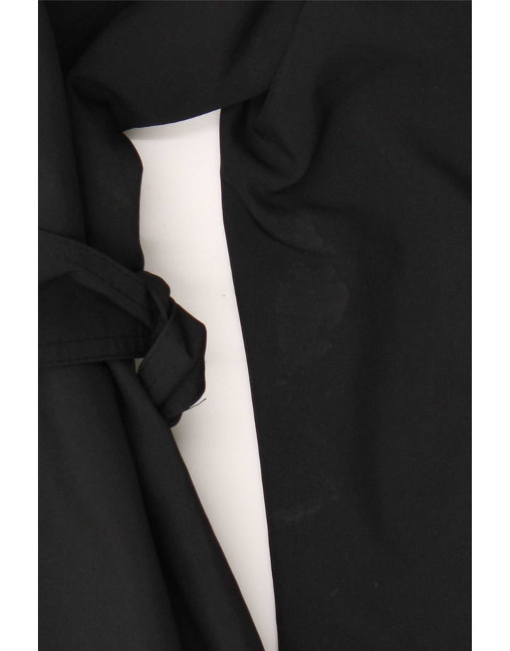 Marks & Spencer Trench Coat til kvinder UK 12 Medium Sort Polyester