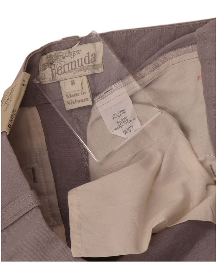 J. CREW Womens City Fit Bermuda Shorts US 8 Medium W32 Grå Bomuld