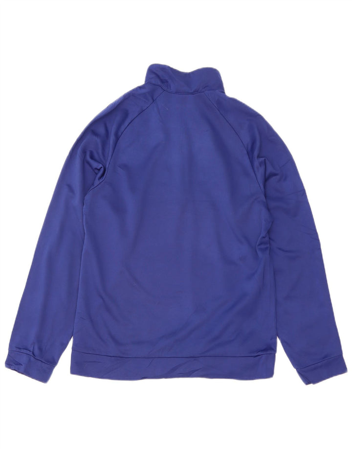 NIKE Herre Dri Fit Sweatshirt med lynlås, lille blå polyester