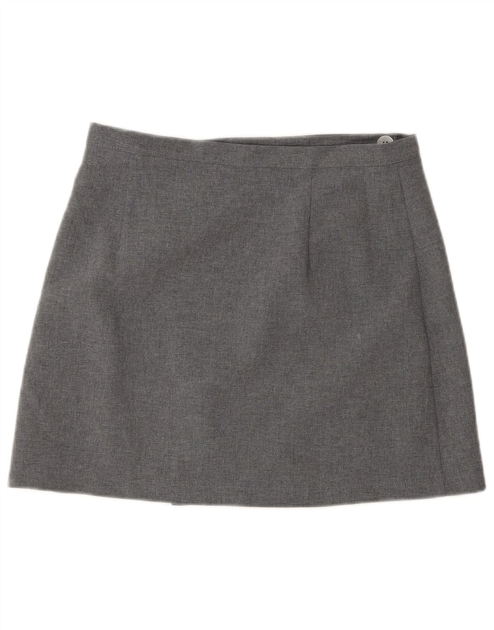 Sisley Dame Højtalje Mini Wrap Nederdel IT 44 Medium W26 Grå Polyester