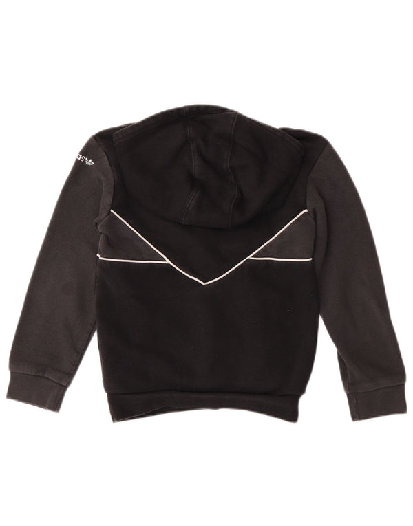 Adidas Grafisk hættetrøje til drenge 7-8 år Sort Colourblock Bomuld