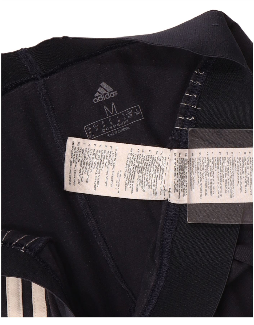 Adidas Dame Leggings UK 12/14 Medium Navy Blue Bomuld