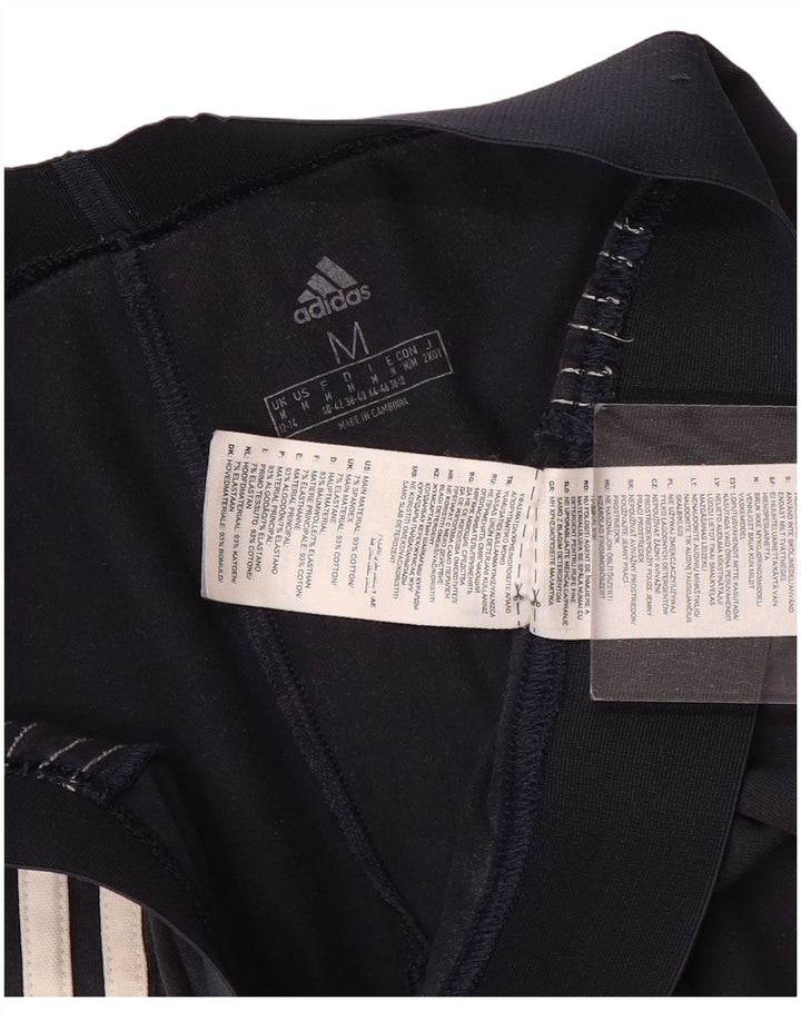 Adidas Dame Leggings UK 12/14 Medium Navy Blue Bomuld