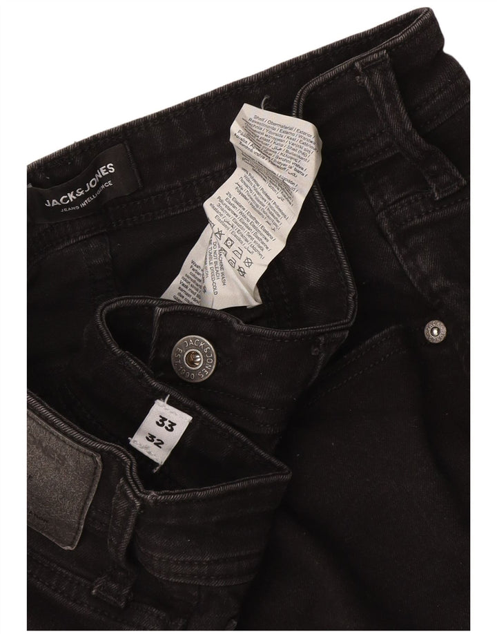 Jack & Jones Herre GLENN Slim Jeans W33 L32 Grå Bomuld
