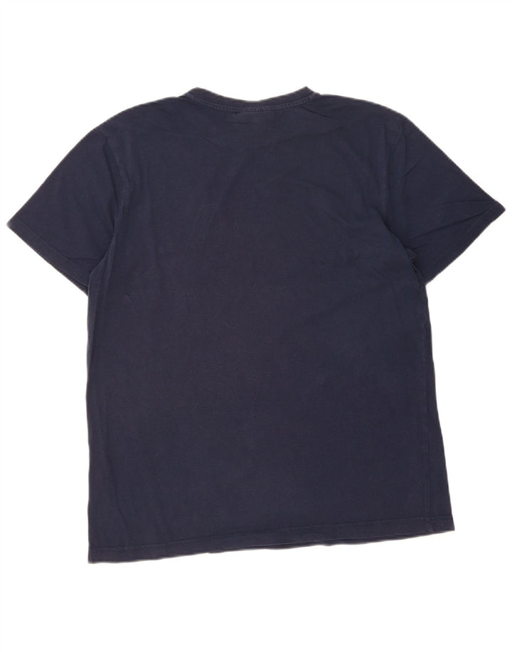 KAPPA Mens Graphic T-Shirt Top Large Navy Blue Cotton