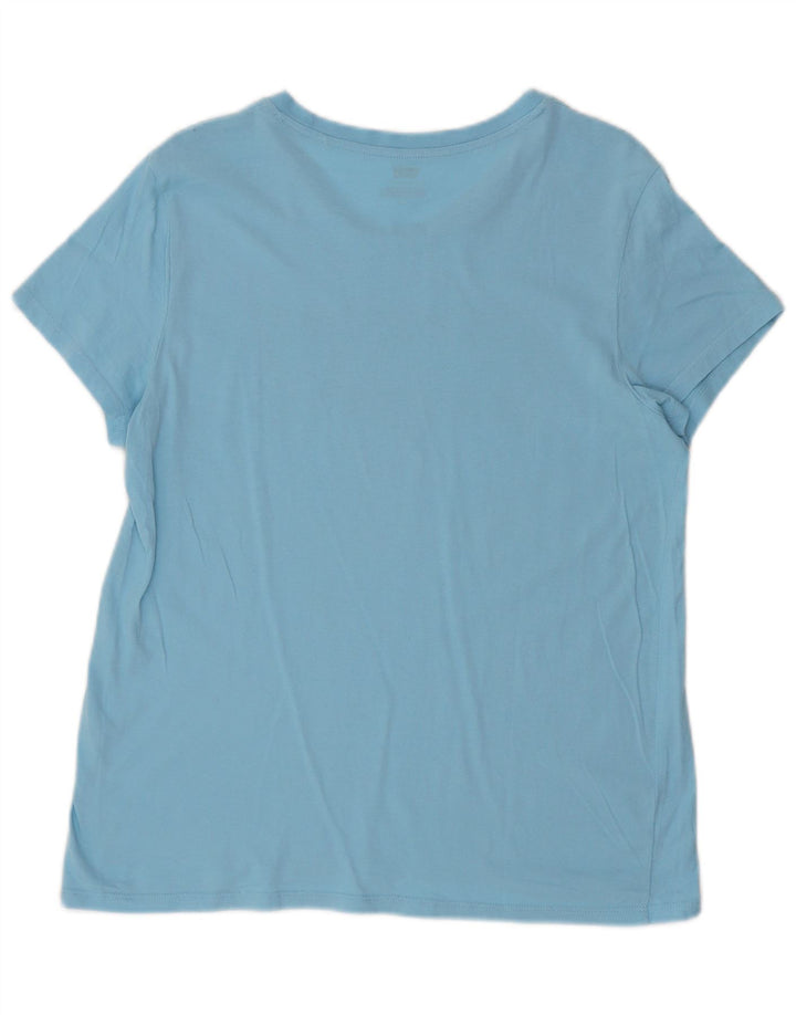 LEVI'S Grafisk T-Shirt Top til kvinder DK 14 Stor Blå