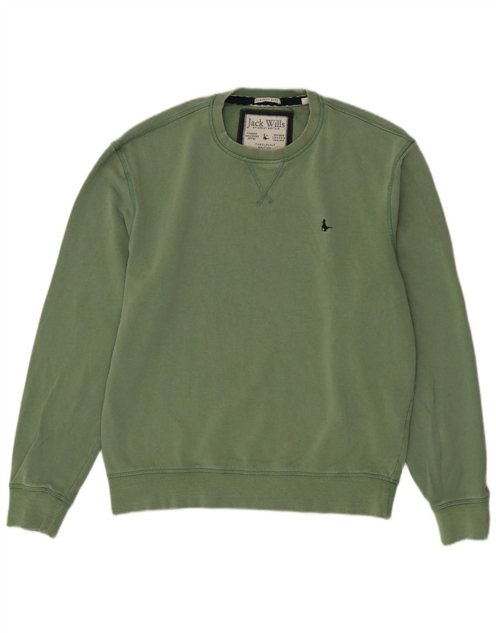 Jack Wills Herre Sweatshirt Jumper Medium Grøn Bomuld