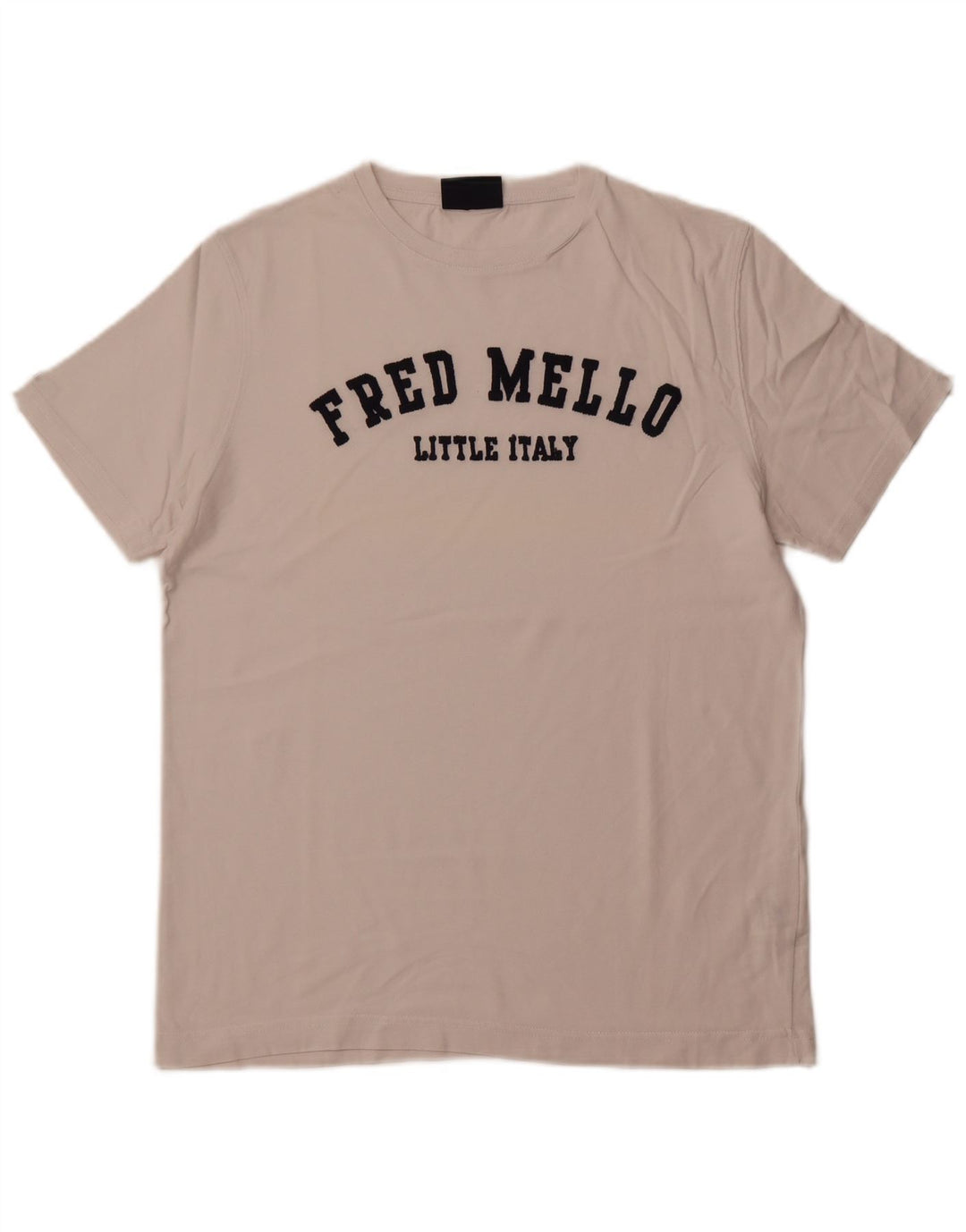FRED MELLO Herre Grafisk T-Shirt Top Stor Hvid Bomuld