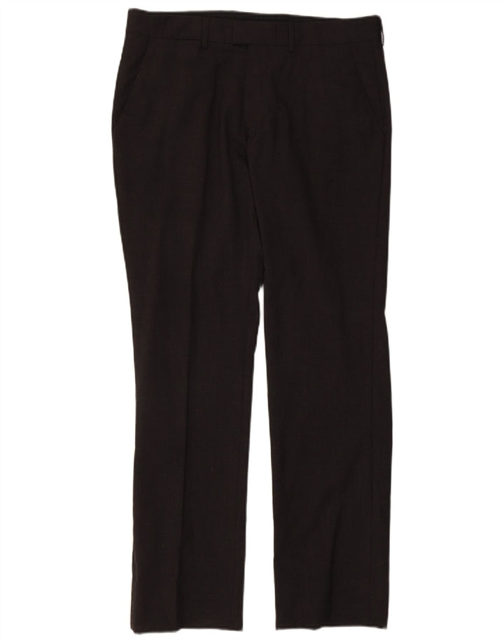 Zara Straight Suit Bukser til mænd EU 40 Medium W31 L30 Grå Polyester