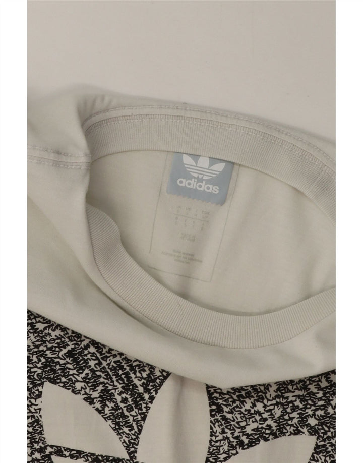 Adidas Grafisk T-shirt top til mænd, lille hvid bomuld