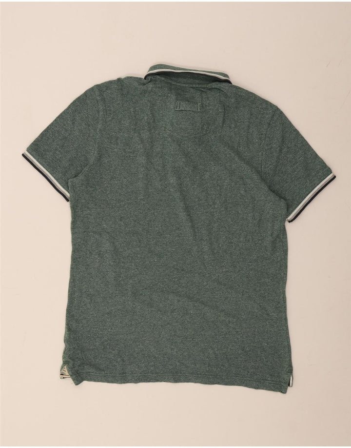 FAT FACE Poloshirt til mænd mellemgrøn stribet bomuld