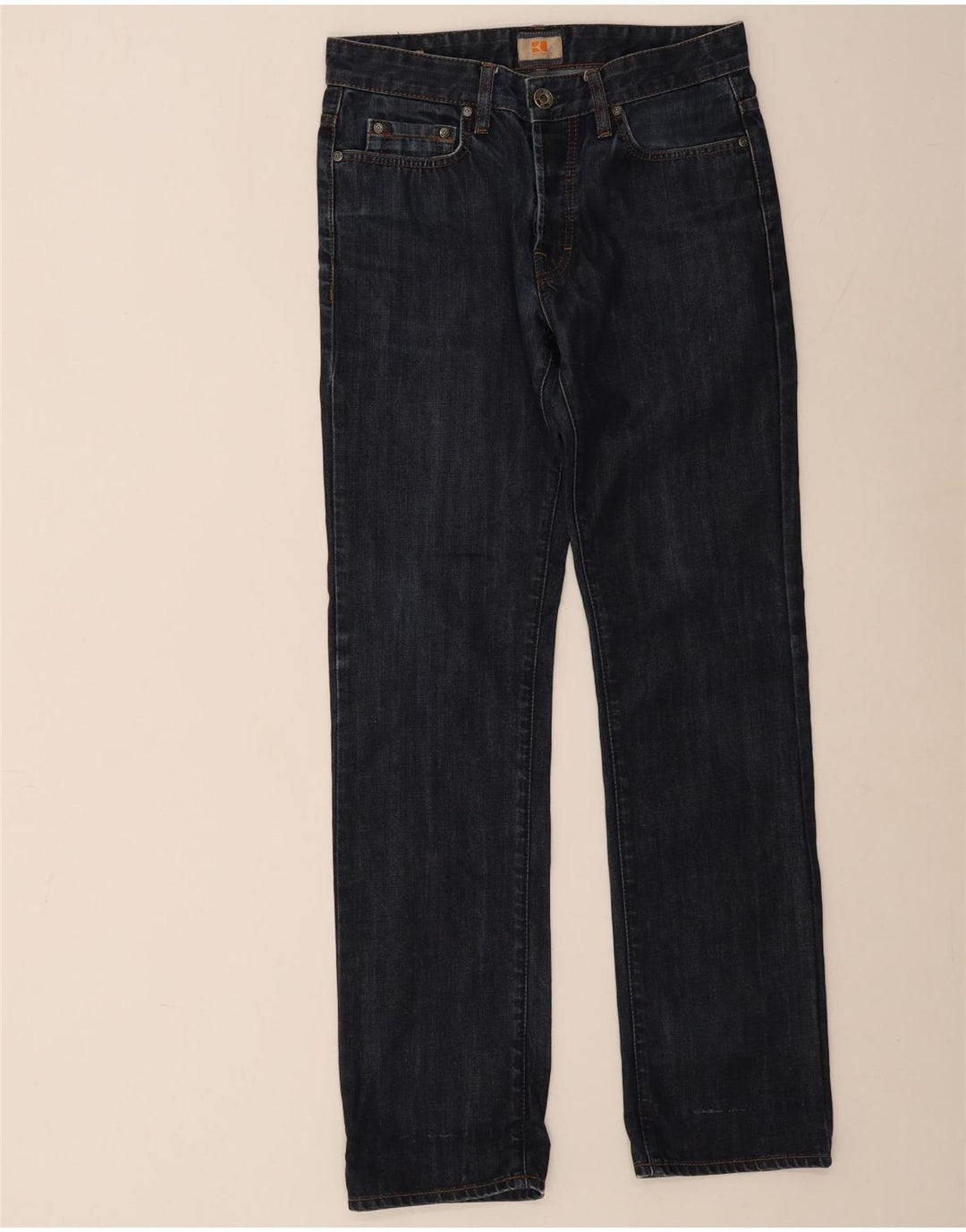 Hugo Boss Herre Slim Jeans W31 L34 Marineblå Bomuld