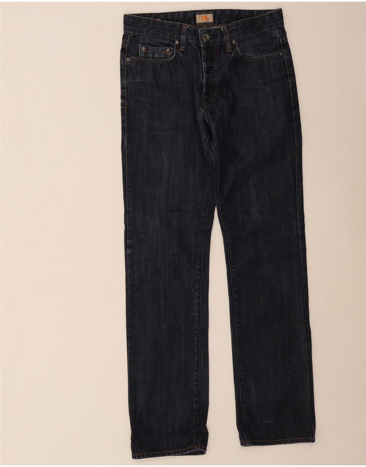 Hugo Boss Herre Slim Jeans W31 L34 Marineblå Bomuld