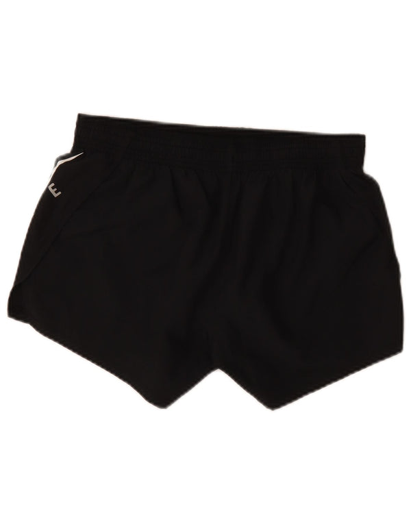 Nike Dame Dri Fit grafiske sportsshorts UK 10 Small Black Polyester