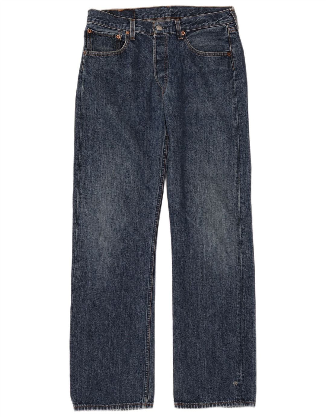 Levi's Herre 501 lige jeans W32 L32 blå bomuld