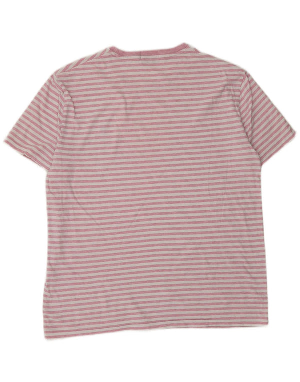 Polo Ralph Lauren Herre Custom Slim Fit T-shirt Top Stor Pink Stribet