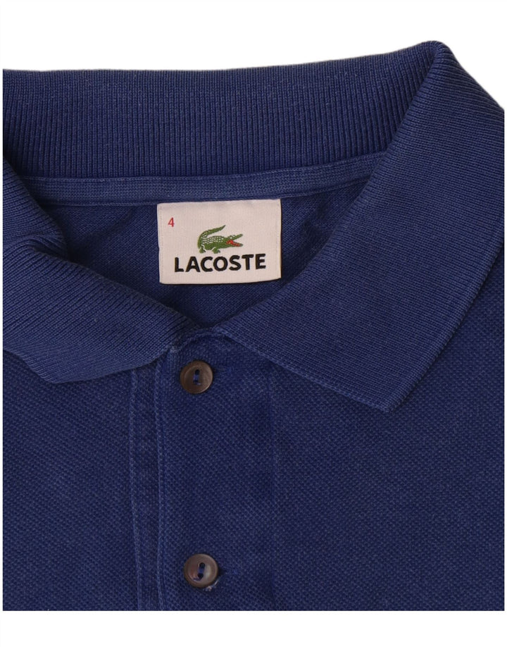 Lacoste herre poloshirt størrelse 4 Medium marineblå bomuld