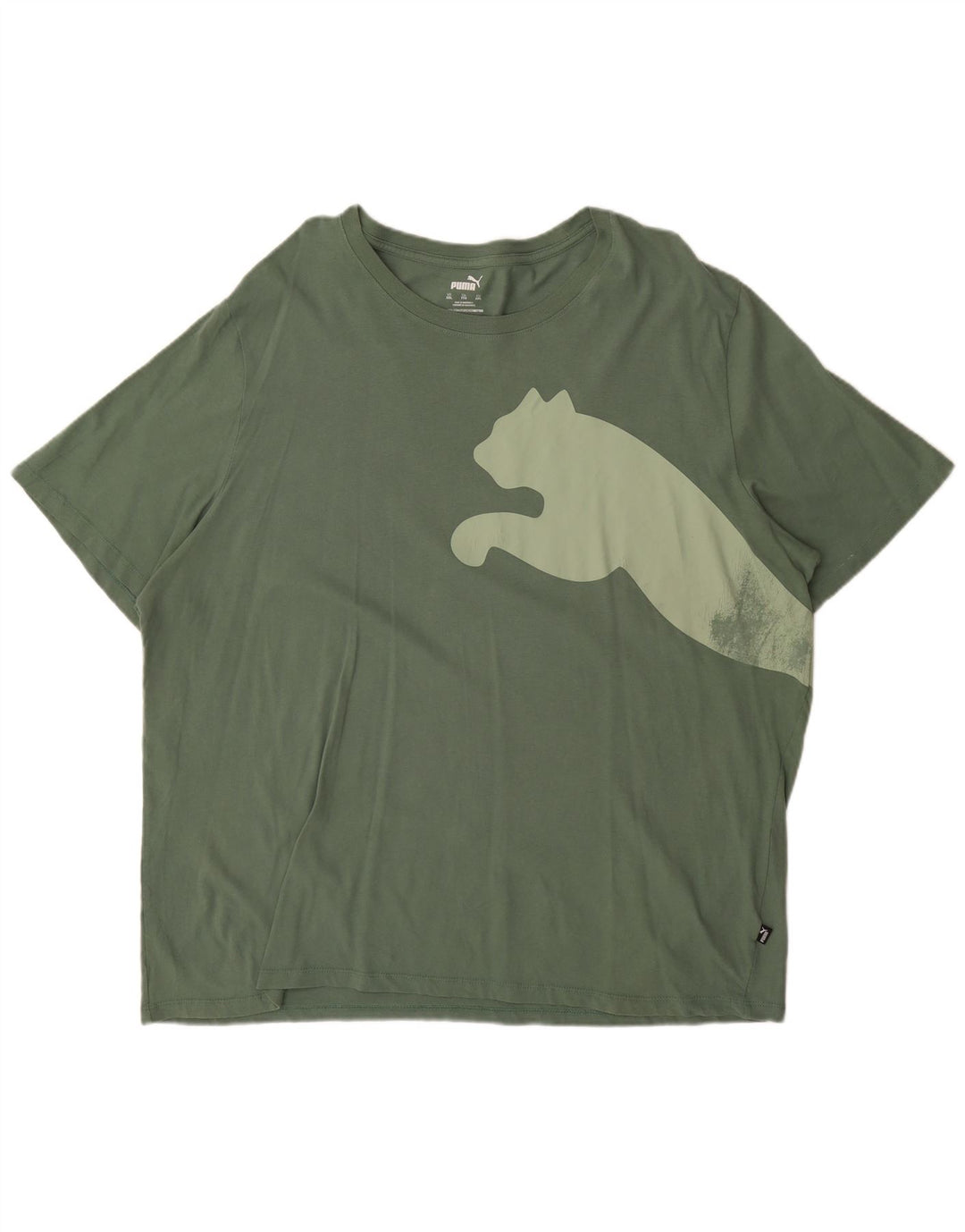 PUMA Herre grafisk T-shirt Top 2XL Grøn Bomuld