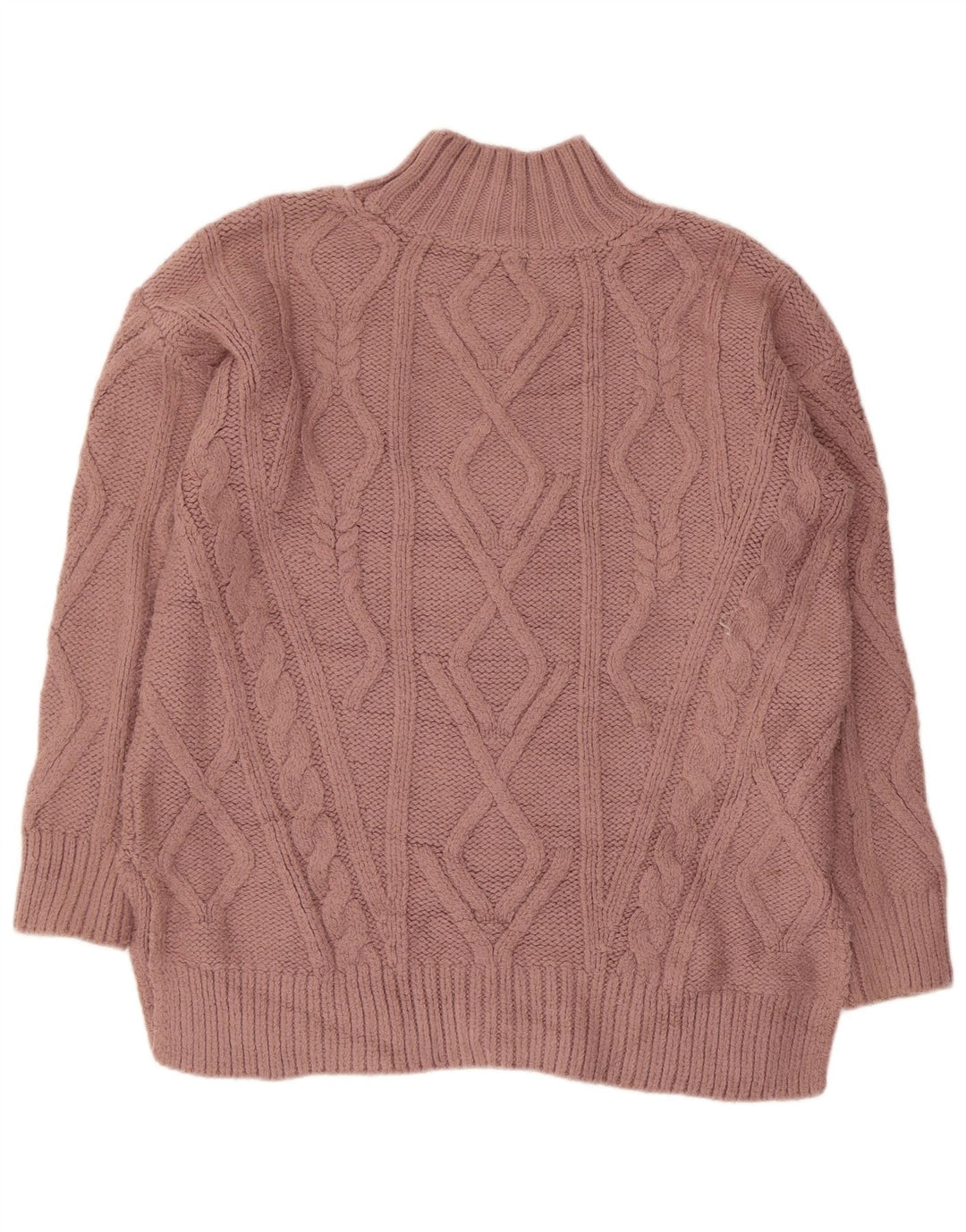 Fat Face Dame Oversized Turtle Neck Jumper Sweater UK 10 Small Pink