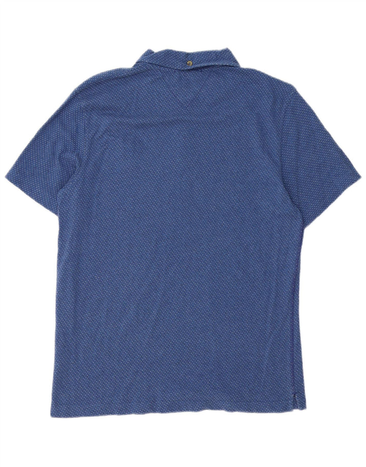 White Stuff Herre poloshirt Lille blå plettet bomuld