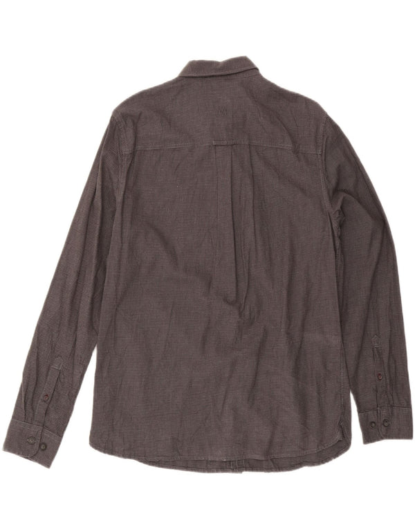 Fat Face Herre Regular Shirt Medium Grey Houndstooth Bomuld