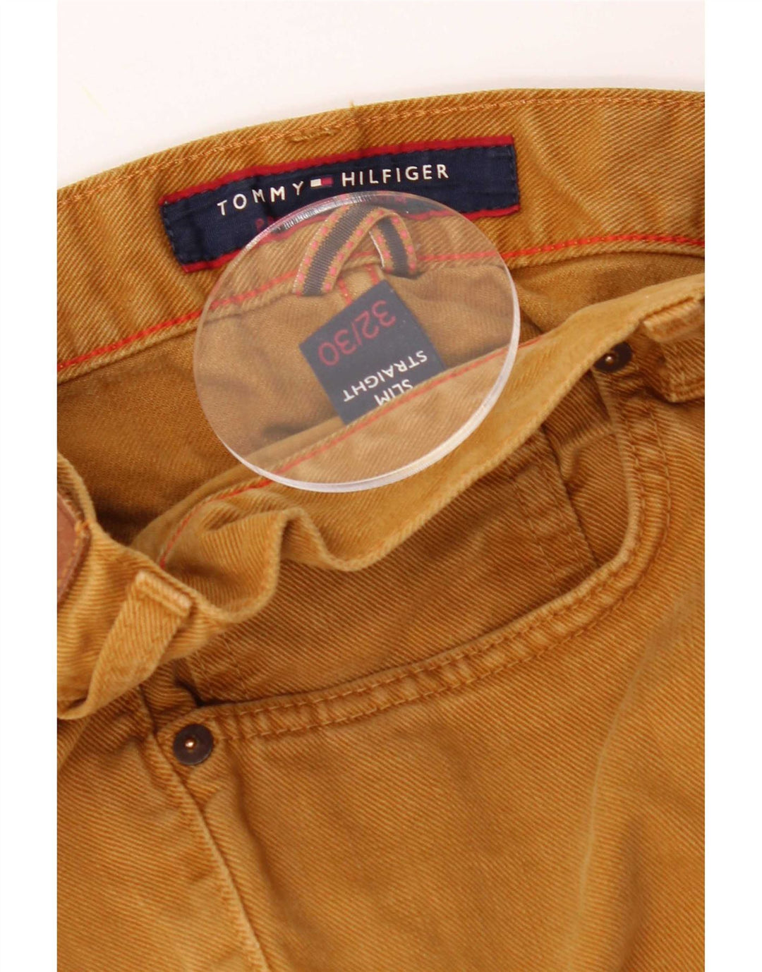 Tommy Hilfiger Herre Slim Straight Jeans W32 L30 Beige