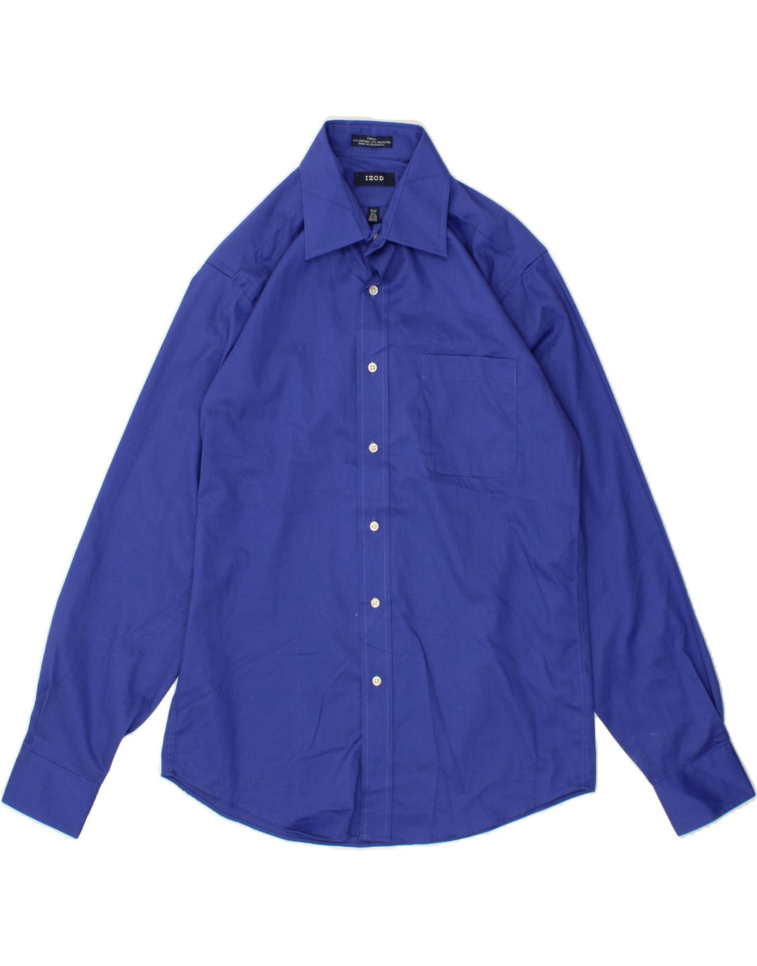 IZOD Mens Shirt Size 15 1/2 Medium Blue Cotton Vintage Izod and Second-Hand Izod from Messina Hembry 