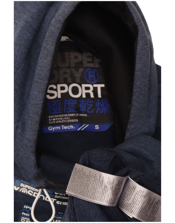 Superdry Grafisk hættetrøje til mænd, lille marineblå polyester