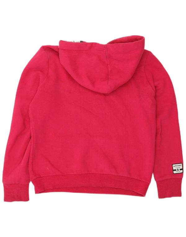 Superdry Grafisk hættetrøje til kvinder UK 12 Medium Pink Bomuld
