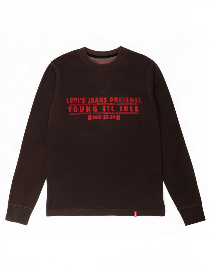 Levi's Herre grafisk top langærmet lille sort bomuld